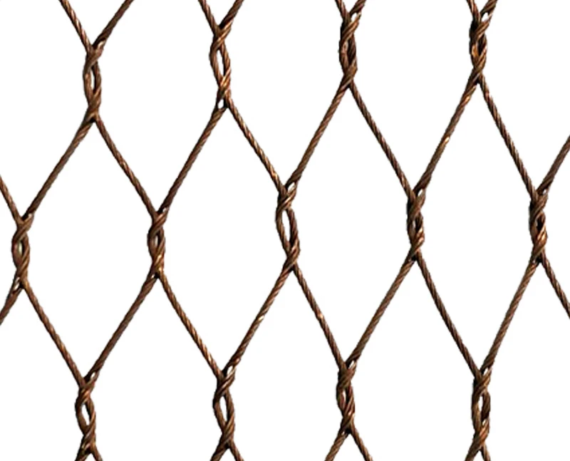 Malla de cable de acero inoxidable de bronce oxidado